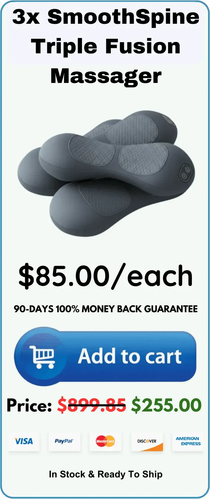 3x SmoothSpine Triple Fusion Massager